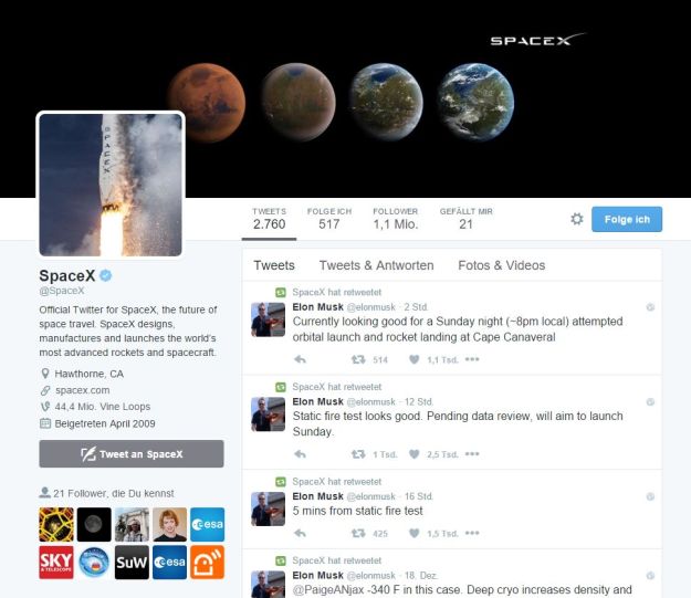 SpaceX Twitter @SpaceX